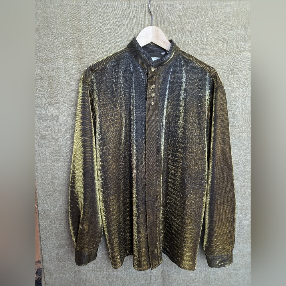 Pronte Vintage '90s Metallic Bronze Stage Shirt And Pants L